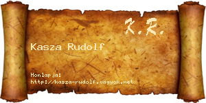 Kasza Rudolf névjegykártya